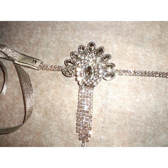 Rhinestone Flapper Gatsby Headband 1920s Flapper art deco roaring 20's headband - Picture 5 of 7